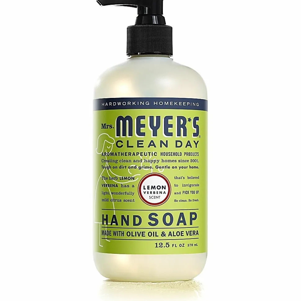 Mrs. Meyer's Clean Day Liquid Hand Soap, Lemon Scent, 12.5 Oz, Carton Of 6 Bottles