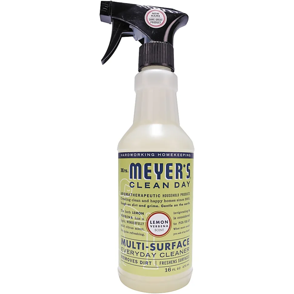 Mrs. Meyer's Multipurpose Cleaner, Lemon Scent, 16 Oz Bottle, Case Of 6