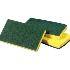 3M Scotch-Brite™ Cellulose Medium-Duty Scrubbing Sponge, 6 1/4"H x 3 1/2"W x 3/4"D, Yellow/Green