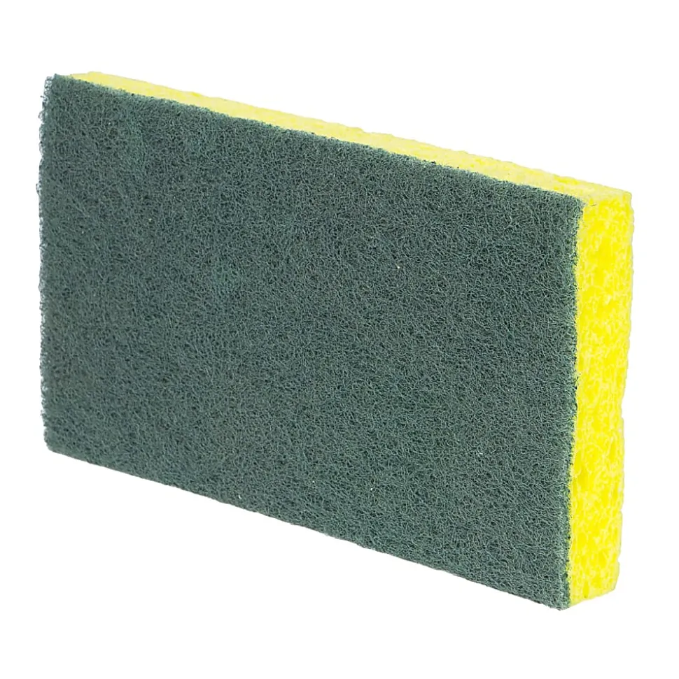 3M Scotch-Brite™ Cellulose Medium-Duty Scrubbing Sponge, 6 1/4"H x 3 1/2"W x 3/4"D, Yellow/Green