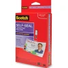 3M™ Scotch™ Self-Laminating Pouches, For Clip Style ID Badges, 4 1/16" x 2 5/16", Box Of 25