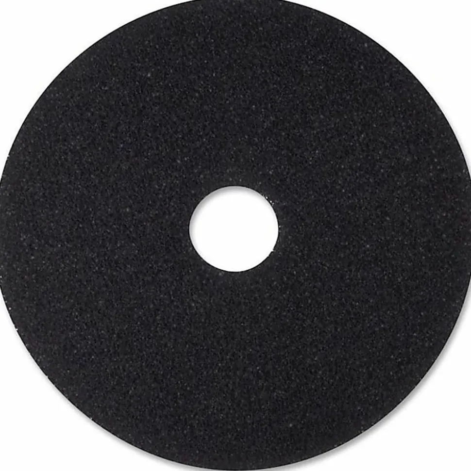 3M™ 7200 Stripping Floor Pads, 17" Diameter, Black, Box Of 5