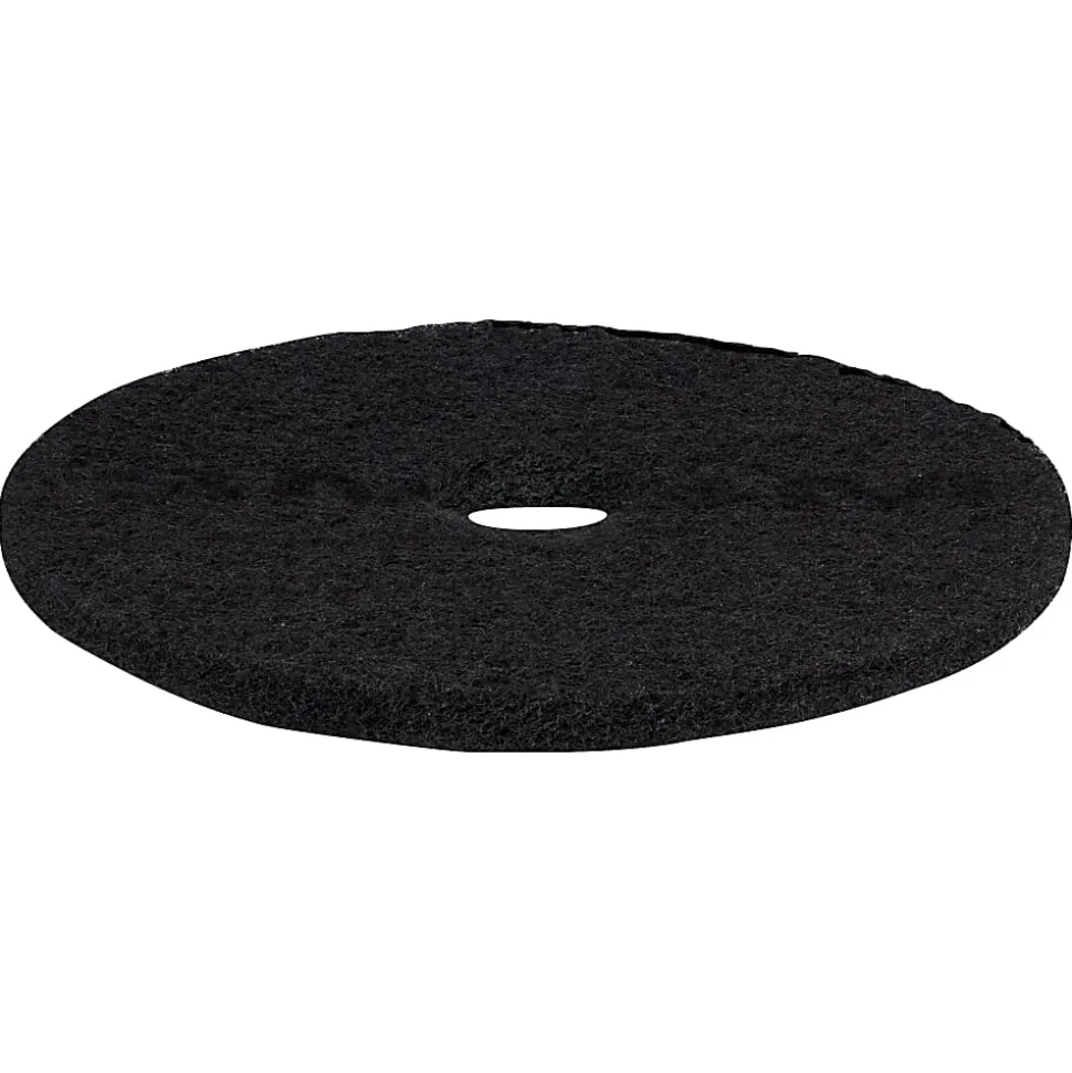3M™ 7200 Stripping Floor Pads, 17" Diameter, Black, Box Of 5
