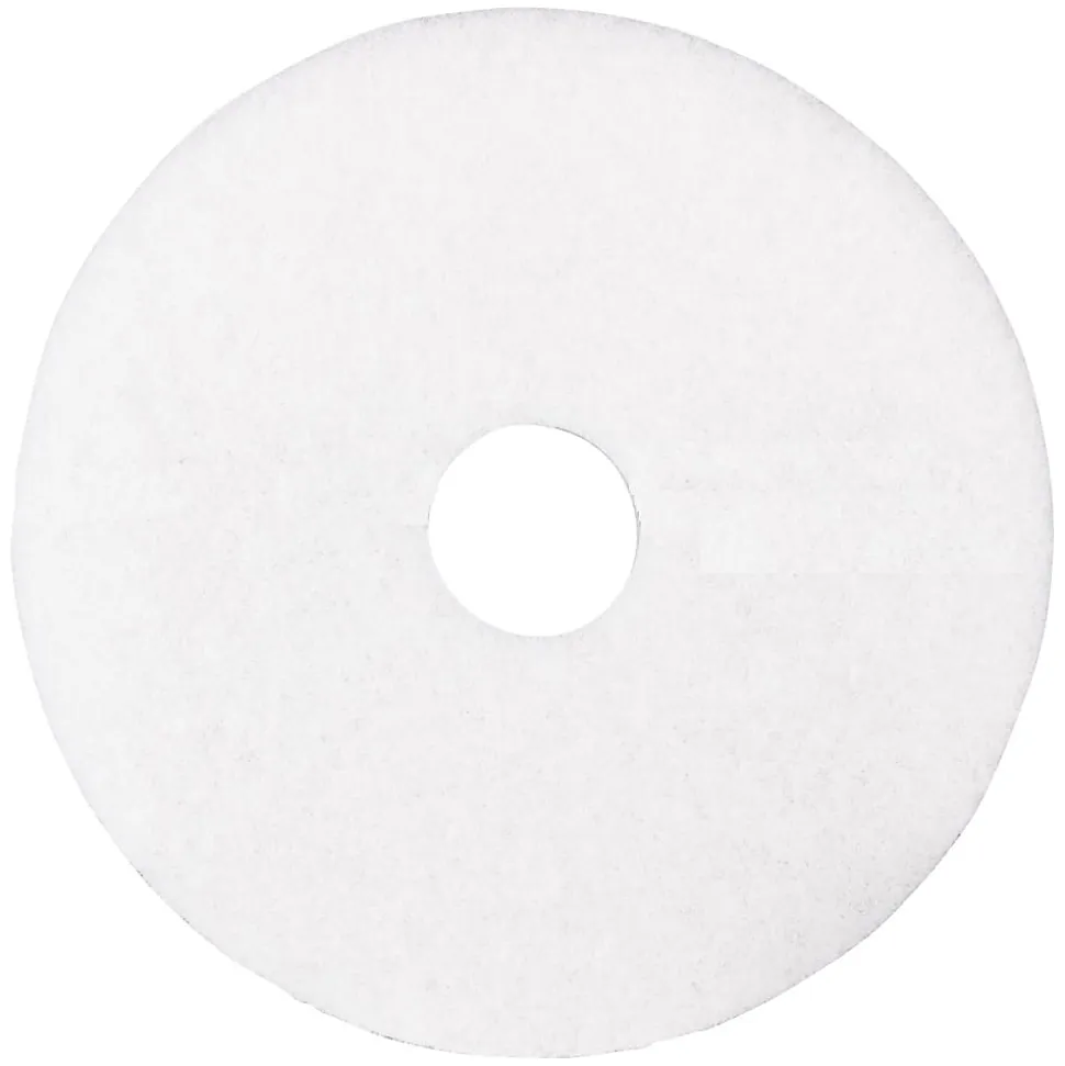 3M™ 4100 Super Polishing Floor Pads, 17" Diameter, White, Box Of 5