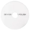 3M™ 4100 Super Polishing Floor Pads, 13" Diameter, White, Case Of 5
