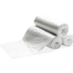 MultiPlast Systems High-Density Can Liners, 31-Gallon, 40” x 33”, 0.63 mil, Clear, 25 Bags Per Pack, Case Of 10 Packs