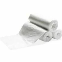 MultiPlast Systems High-Density Can Liners, 0.24 mil, 7-Gallon, 20” x 22”, Clear, 50 Bags Per Pack, Case Of 40 Packs