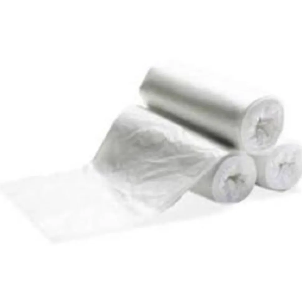 MultiPlast Systems High-Density Can Liners, 56-Gallon, 43” x 48”, 0.63 mil, Clear, 25 Bags Per Pack, Case Of 10 Packs