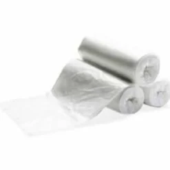 MultiPlast Systems High-Density Can Liners, 40-Gallon, 40” x 48”,  0.43 mil, 11 Mic, 10% Recycled, Clear, 25 Bags Per Pack, Case Of 10 Packs