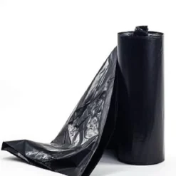 MultiPlast Systems Low Density Can Liners, 60 Gallon, 38 x 58 , 20% Recycled, Black, 10 Bags Per Pack, Case Of 10 Packs