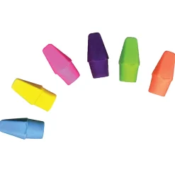 Musgrave Pencil Company Wedgecap Erasers, 1" x 1/4", Assorted Colors, 144 Erasers Per Tub, Pack Of 2 Tubs