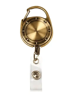 MyID Brass Carabiner Card Reel, 1 1/4"