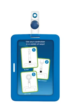 MyID Card Holder, 4" x 2 7/8", Blue