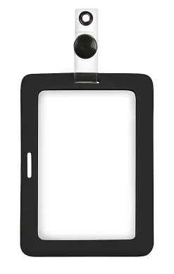 MyID Rubberized Cardholder, 4 7/8" x 3 3/8", Black