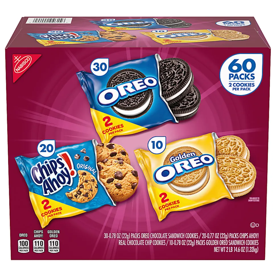 Nabisco Cookie Variety Pack, 44.8 Oz, Box Of 60 Packs