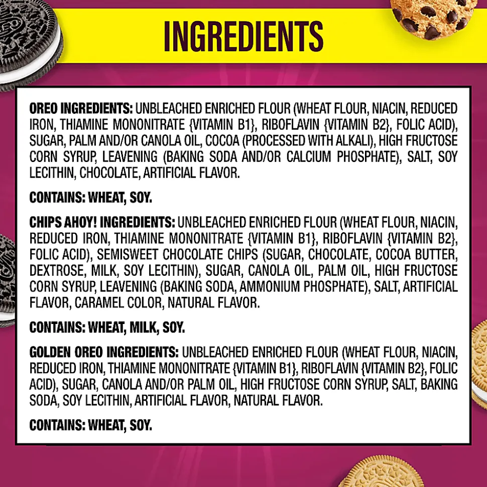 Nabisco Cookie Variety Pack, 44.8 Oz, Box Of 60 Packs