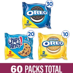 Nabisco Cookie Variety Pack, 44.8 Oz, Box Of 60 Packs