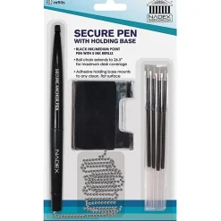 Nadex Coins Ball and Chain Security Pen Set (1 Pen) - Rubber - Black