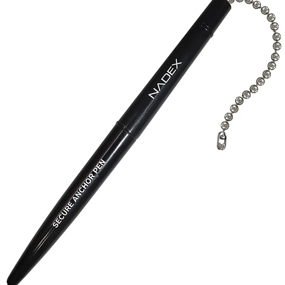 Nadex Coins Ball and Chain Security Pen Set (12 Pens, Black) - Rubber - Black