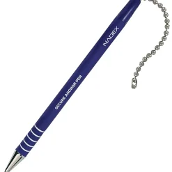 Nadex Coins NCS8-1180 4-Pack Secure Counter Ballpoint Pens (Blue) - Blue Ink - 4 / Pack