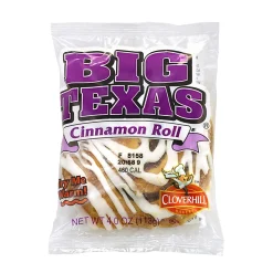 National Brand Cloverhill Big Texas Cinnamon Roll, 4 Oz, Pack Of 12