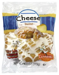 National Brand Cloverhill Cheese Danish Pastries, 4 Oz, Box Of 12 Pastries
