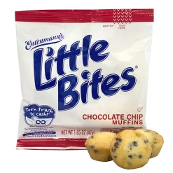 National Brand Entenmann's Little Bites Chocolate Chip Muffins, Pack Of 20 Pouches