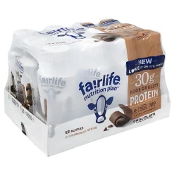 National Brand FAIRLIFE High Protein Chocolate Nutrition Shakes, 11.5 Oz, Pack Of 12 Shakes