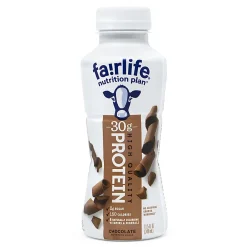 National Brand FAIRLIFE High Protein Chocolate Nutrition Shakes, 11.5 Oz, Pack Of 12 Shakes