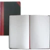 National® Brand Hardbound Columnar Record Book, 14 1/8" x 8 5/8", 50% Recycled, Black, 41 Lines Per Page, Book Of 300 Pages