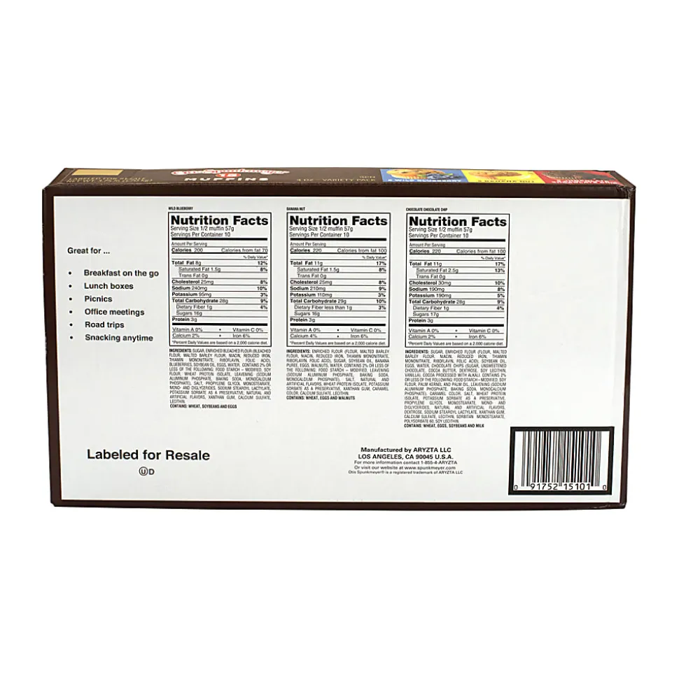 National Brand Otis Spunkmeyer Muffins, Assorted Flavors, Pack Of 15