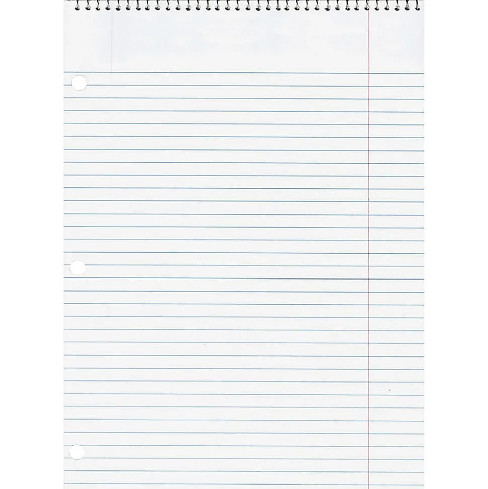 National® Brand Porta-Desk Notebook, 8 1/2" x 11 1/2", 1 Subject, College Ruled, 80 Sheets