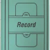 National® Brand Sewn Canvas Account Book, 12 1/8" x 7 5/8", 50% Recycled, Green, 35 Lines Per Page, Book Of 150 Pages