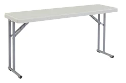National Public Seating BT Series Folding Table, 29-1/2”H x 18”W x 60”D, Gray/Speckled Gray
