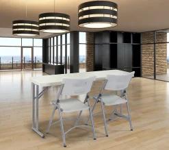 National Public Seating BT Series Folding Table, 29-1/2”H x 18”W x 60”D, Gray/Speckled Gray