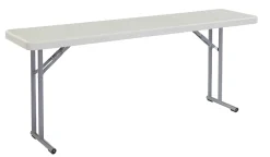 National Public Seating BT Series Folding Table, 29-1/2”H x 18”W x 72”D, Gray/Speckled Gray