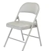 National Public Seating Commercialine 950 Series Vinyl Upholstered Folding Chairs, Gray, Set Of 4 Chairs