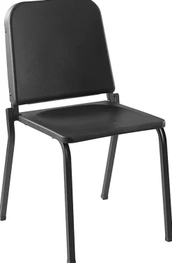 National Public Seating Melody Stackable Music Chairs, Black, Set Of 2