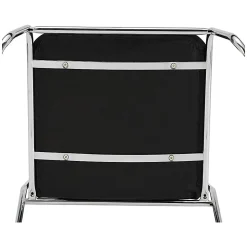 National Public Seating 8600 Padded Signature Stack Chairs, Black/Chrome, Set Of 2 Chairs