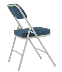 National Public Seating 3200 Series Deluxe Upholstered Folding Chairs, Regal Blue, Set Of 2 Chairs