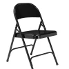 National Public Seating Series 50 Steel Folding Chairs, Black, Set Of 4 Chairs