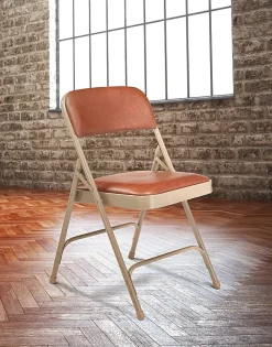 National Public Seating Series 1200 Folding Chairs, Brown/Beige, Set Of 4 Chairs