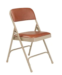 National Public Seating Series 1200 Folding Chairs, Brown/Beige, Set Of 4 Chairs
