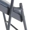 National Public Seating Series 1200 Folding Chairs, Blue/Char-Blue, Set Of 4 Chairs