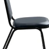National Public Seating 9100 Series Vinyl Upholstered Banquet Stack Chairs, Midnight Blue/Black, Pack Of 4 Chairs