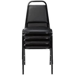 National Public Seating Square Back Padded Vinyl Seat, Banquet Stack Chair, 15 3/4