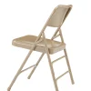 National Public Seating Steel Triple Brace Folding Chairs, Beige, Pack Of 4