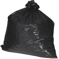 Nature Saver 75% Recycled Heavy-Duty Trash Liners, 1.65 mil, 55-60 Gallons, 38” x 58”, Black, Box Of 100