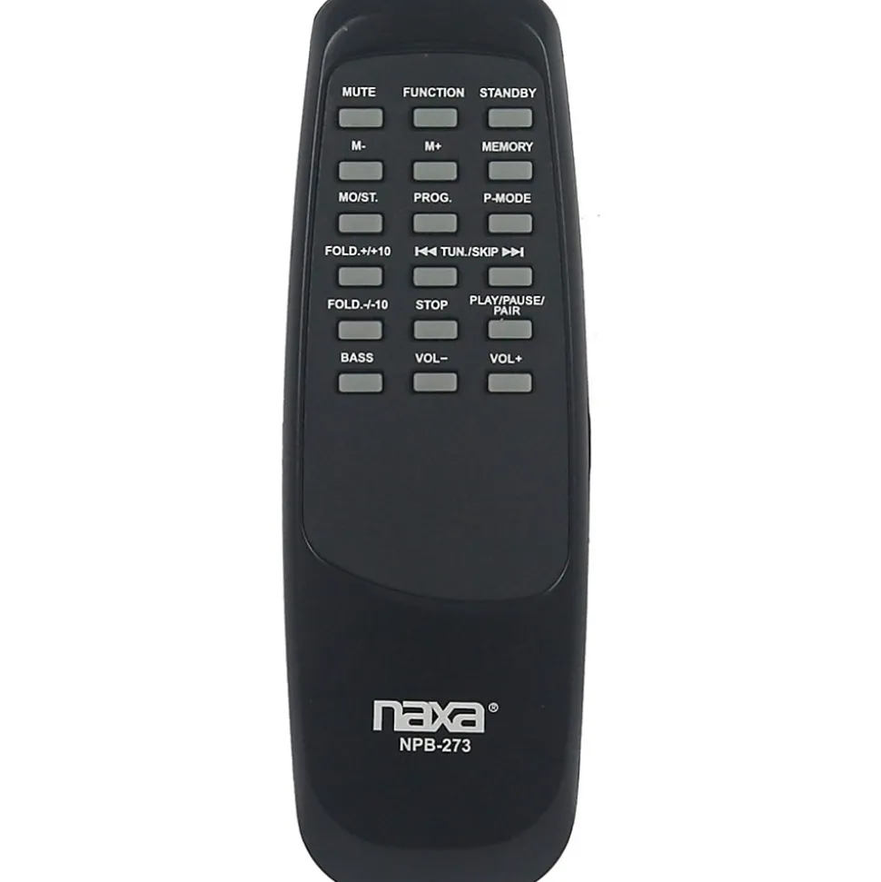 Naxa NPB-273 Radio/CD Player/Cassette Recorder Boombox - 1x Disc - 20 W Integrated Stereo Speaker - Black - EPB3002