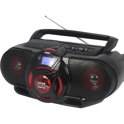 Naxa NPB-273 Radio/CD Player/Cassette Recorder Boombox - 1x Disc - 20 W Integrated Stereo Speaker - Black - EPB3002